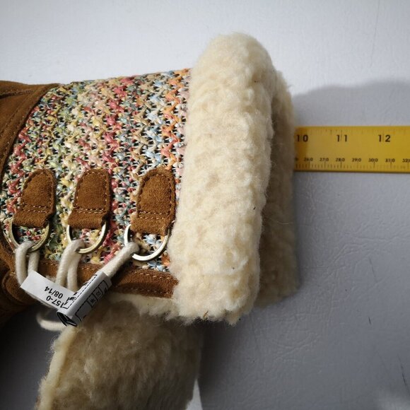 BearPaw Ladies Size 5 Tan Ophelia Sheepskin & Wool Blend Lined Winter Boots - Picture 10 of 10